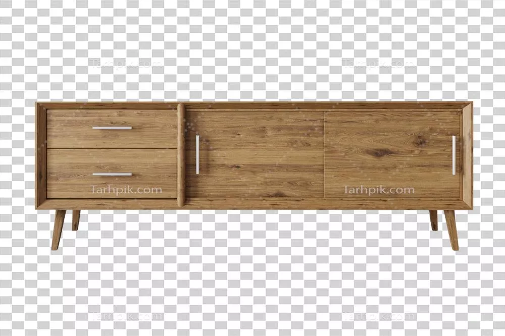 عکس دوربری کابینت ذخیره سازی بژ رنگ با طراحی مدرن و شیک برای دکوراسیون داخلی
