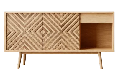 عکس دوربری کابینت ذخیره سازی بژ رنگ با طراحی مدرن و شیک برای دکوراسیون داخلی