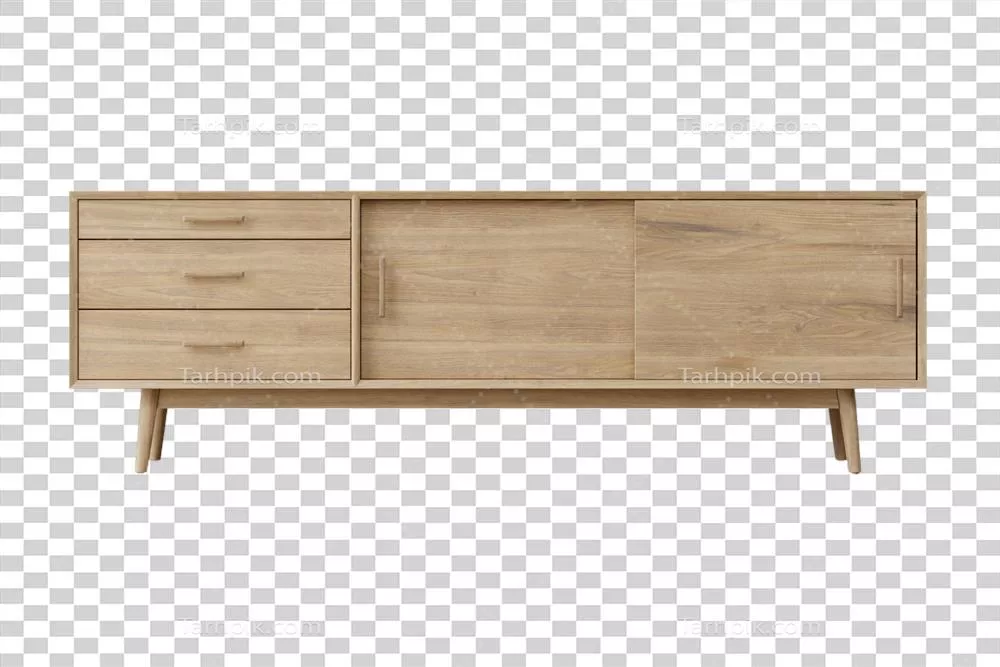 عکس دوربری کابینت ذخیره سازی بژ رنگ با طراحی مدرن و شیک برای دکوراسیون داخلی