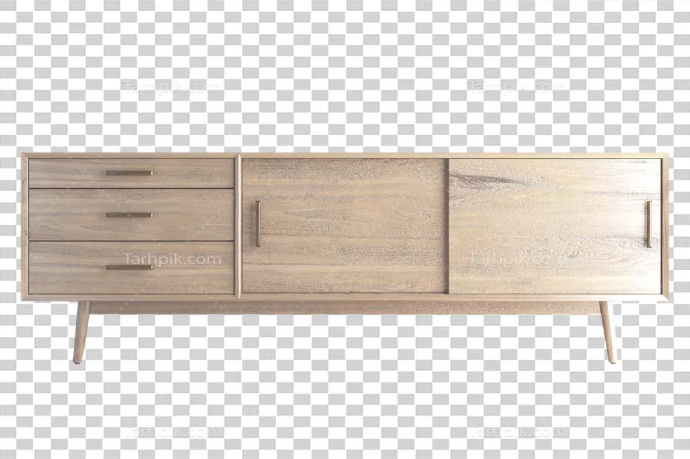 عکس دوربری کابینت ذخیره سازی بژ رنگ با طراحی مدرن و شیک برای دکوراسیون داخلی