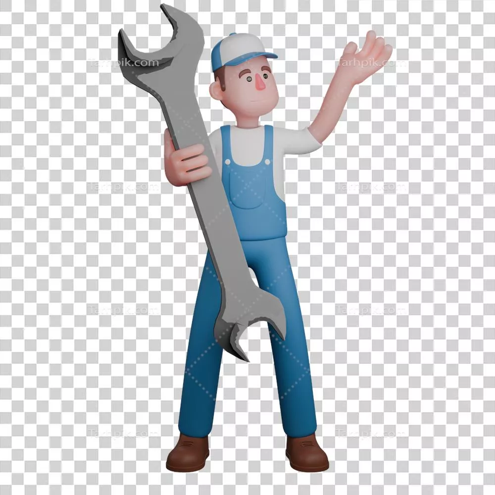عکس دوربری مرد مکانیک حرفه ای در حال کار با ابزار و تجهیزات فنی