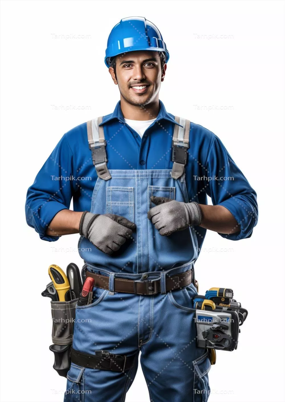 عکس کارگر جذاب و خلاق در محیط کار، نماد تلاش و موفقیت