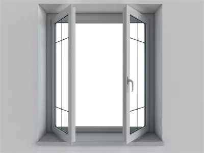عکس دوربری تصویری سه بعدی و مدرن از یک پنجره برای دکوراسیون منزل