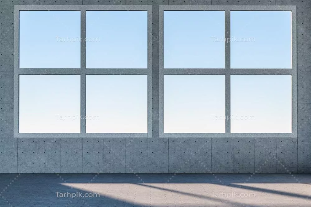 عکس خانه تمیز و نور آفتاب از پنجره: نمای سه بعدی زیبا و دلنشین