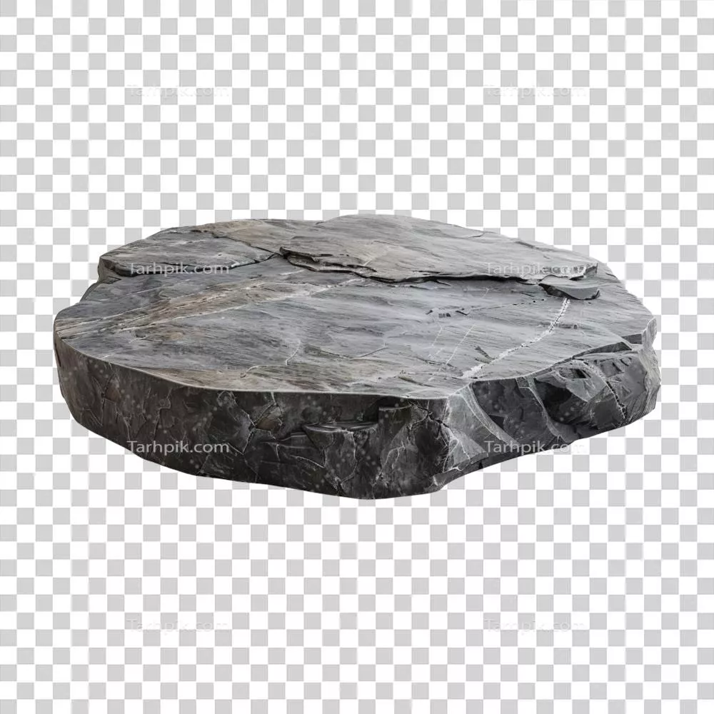 عکس دوربری پایه نمایش سنگی و صخره ای با طراحی منحصر به فرد و شفاف