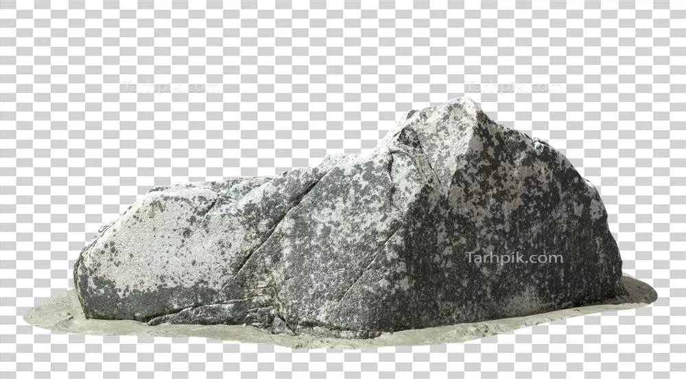 عکس دوربری تصویر سه بعدی واقع گرایانه از سنگ و صخره با طراحی برش خورده