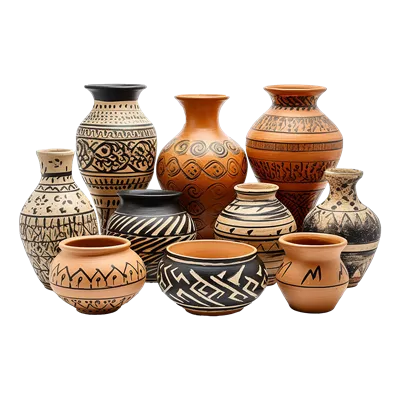عکس دوربری هنر سفالگری و سرامیک سازی با استفاده از هوش مصنوعی در پس زمینه شفاف