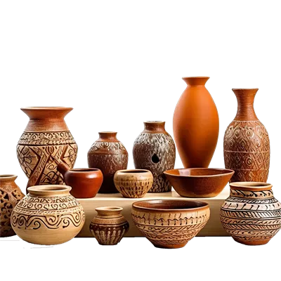 عکس دوربری هنر سفالگری و سرامیک سازی با استفاده از هوش مصنوعی در پس زمینه شفاف