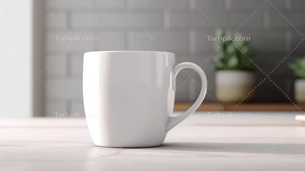 عکس مجموعه فنجان سرامیکی سفید در دکوراسیون داخلی منزل با طراحی مدرن