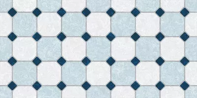 عکس طرح کاشی سرامیکی کلاسیک با رنگ خاکستری و آبی تیره برای فضاهای داخلی