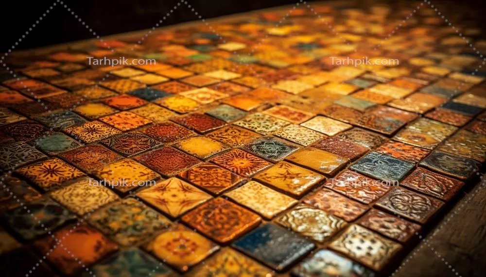 عکس کفپوش موزاییکی هندسی: زیبایی و مدرنیته در فضاهای تجاری