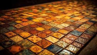 عکس کفپوش موزاییکی هندسی: زیبایی و مدرنیته در فضاهای تجاری
