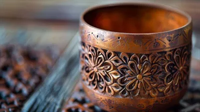 عکس نمای نزدیک از یک جاشمعی نیمه تمام با الگوهای پیچیده و زیبا