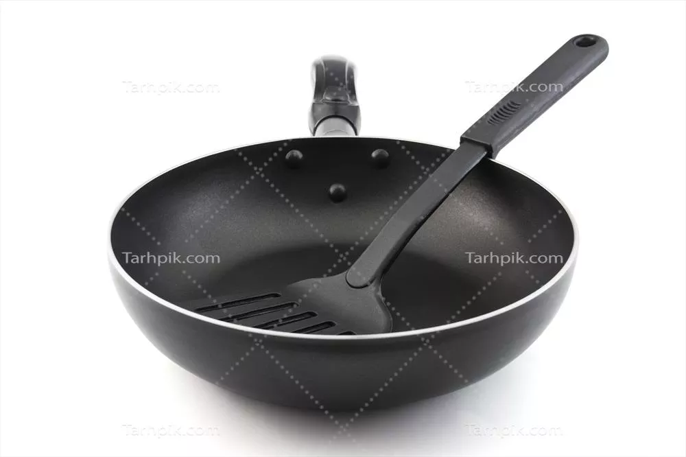 عکس توضیحات کامل درباره تابه با دسته و بیلچه مخصوص سرخ کردن