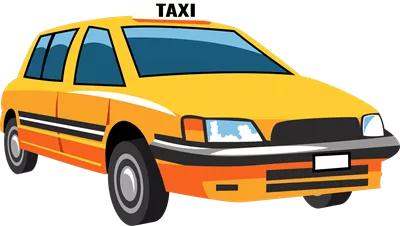 عکس دوربری طراحی گرافیکی و هنری تاکسی با جزئیات جذاب و رنگارنگ