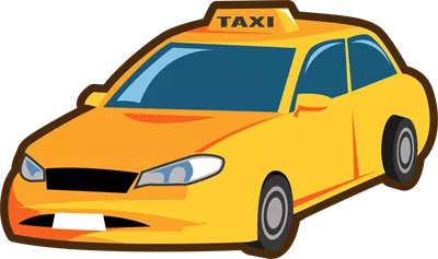 عکس دوربری طراحی گرافیکی و هنری تاکسی با جزئیات جذاب و رنگارنگ