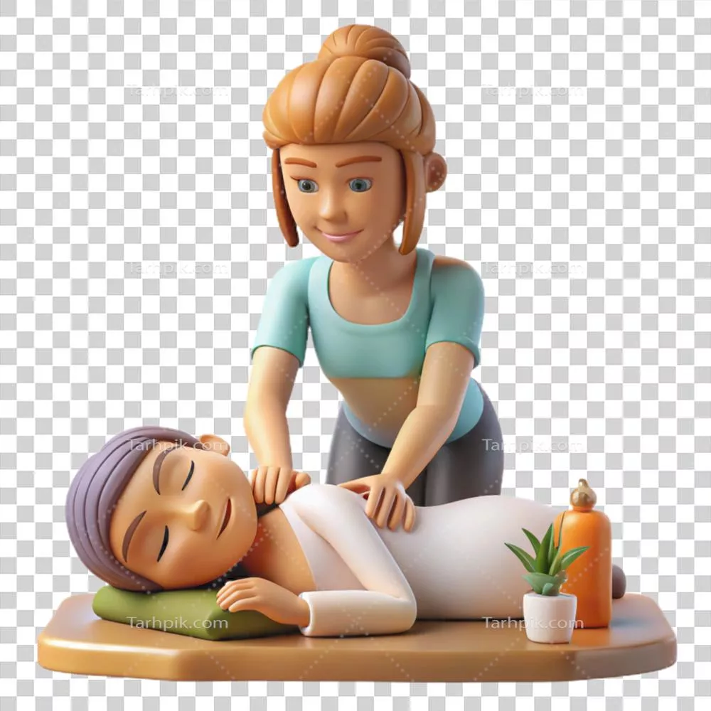 عکس دوربری زنی سنتی و زیبا در حال دریافت ماساژ درمانی برای آرامش