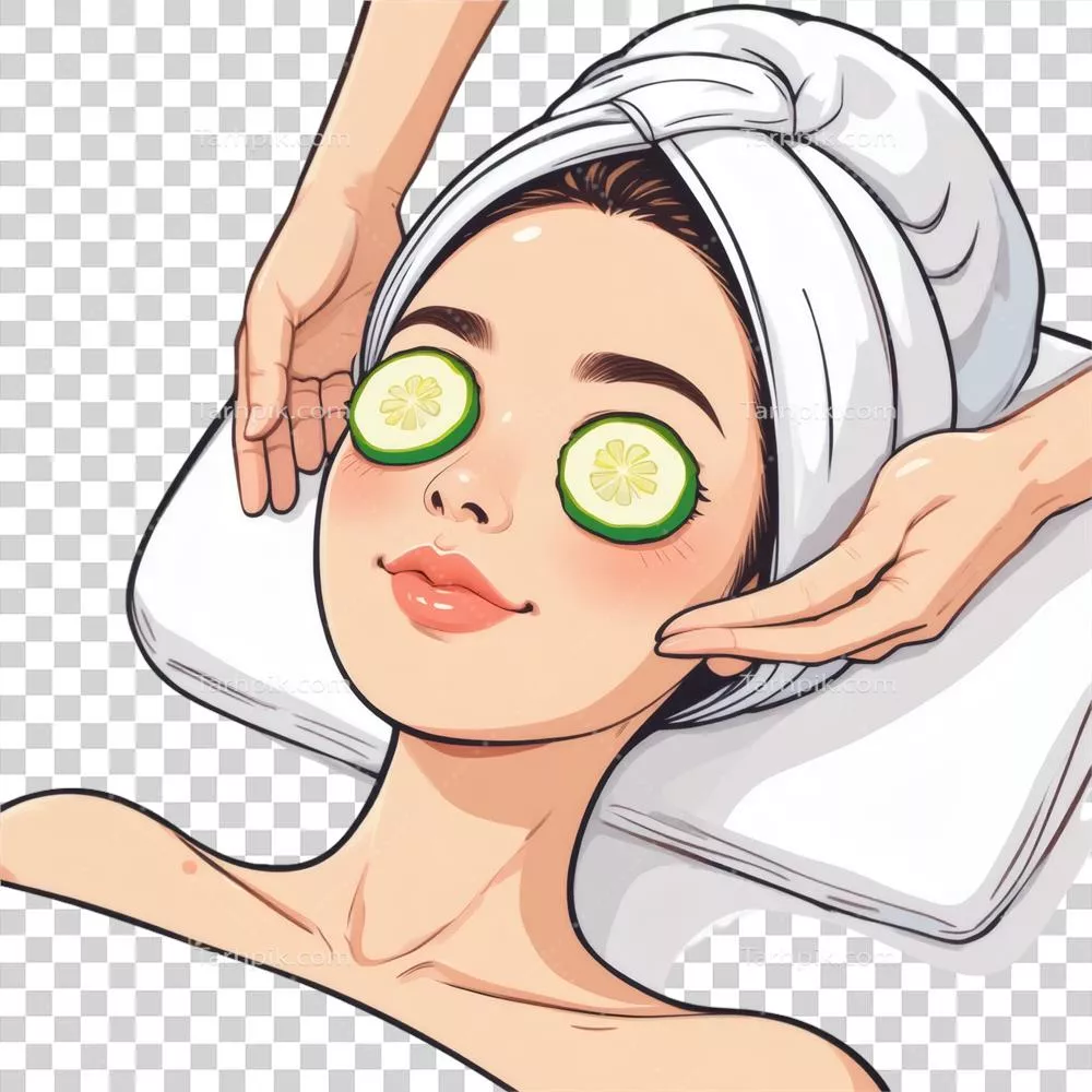 عکس دوربری تصویری زیبا از یک زن در حال استراحت در یک محیط آرام و دلنشین