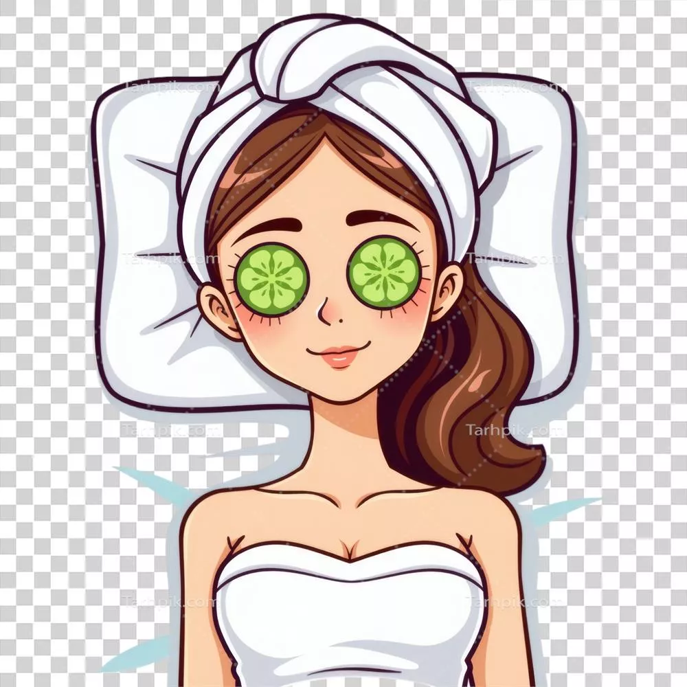 عکس دوربری دختری در حال استراحت در یک اسپا با آرامش و زیبایی خاص