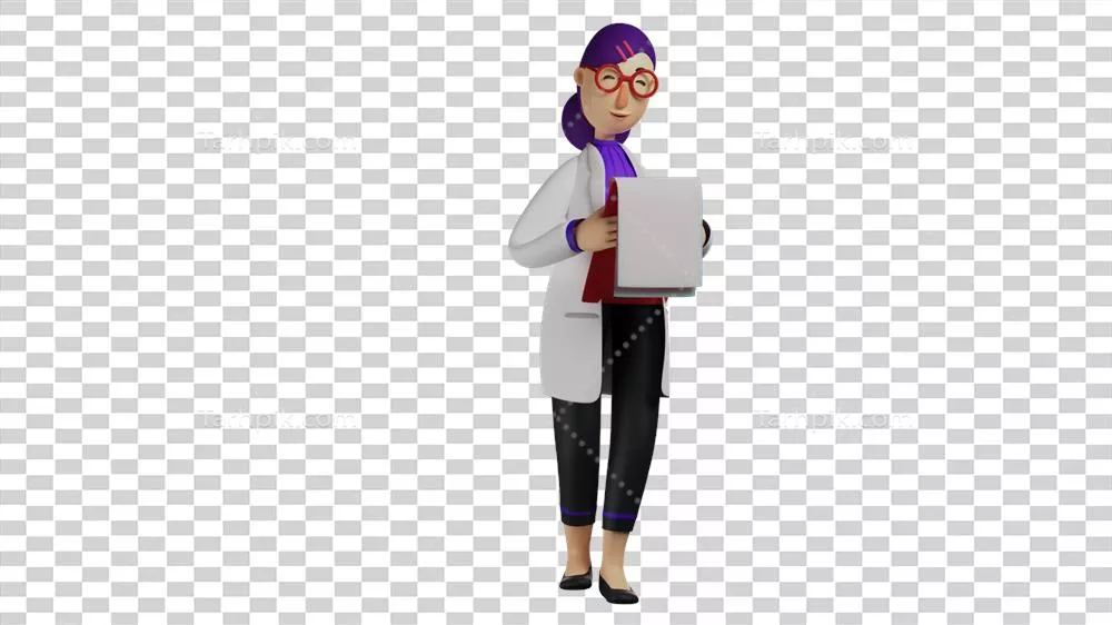عکس دوربری تصویری از یک پزشک زن در حال انجام وظایف پزشکی با دقت و حرفه ای
