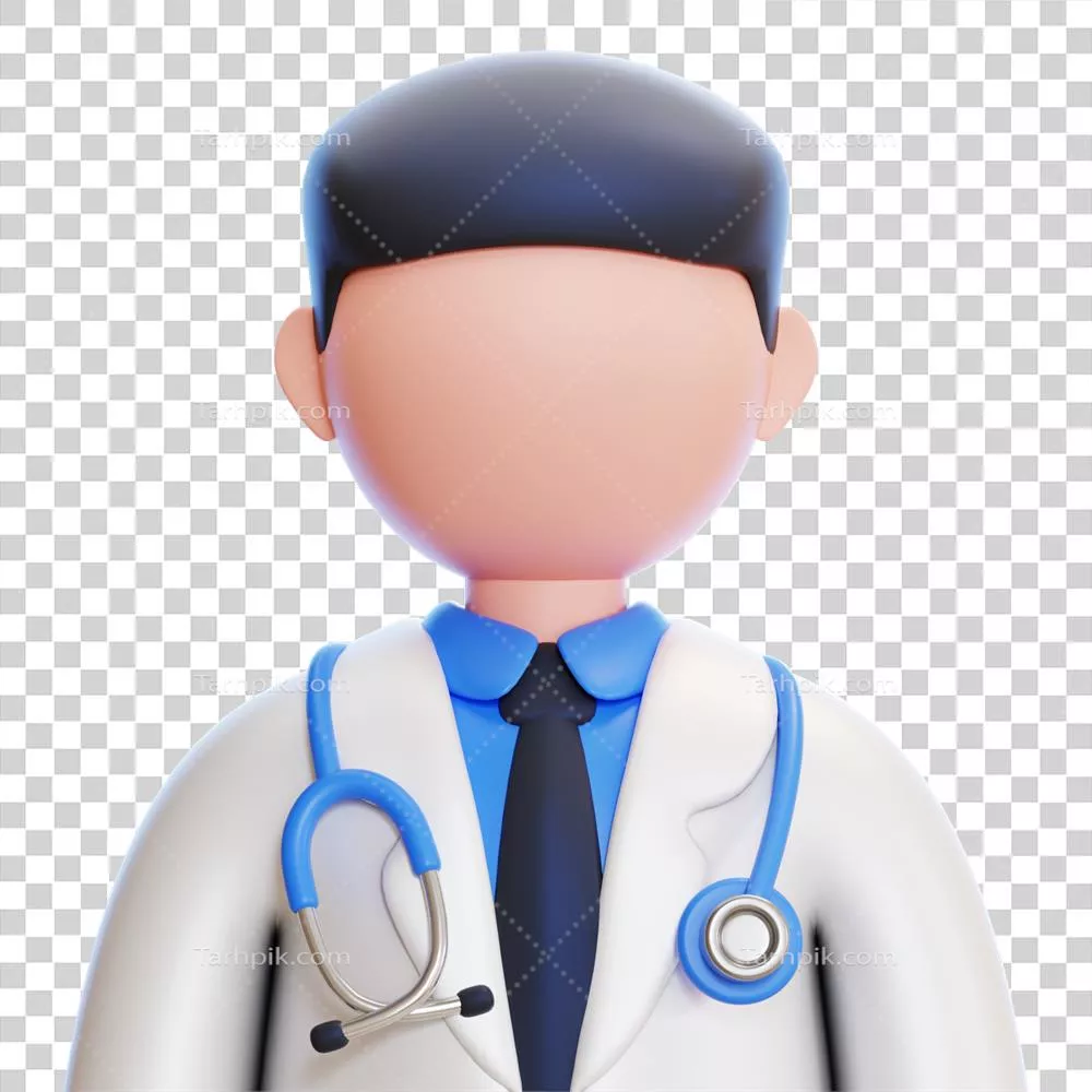 عکس دوربری آیکون سه بعدی پزشک با طراحی جذاب و مدرن برای استفاده در پروژه ها