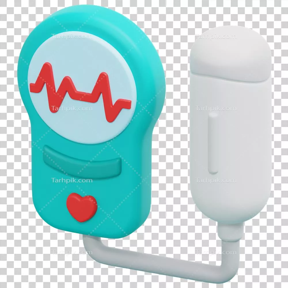 عکس دوربری تصویری سه بعدی از مانیتور قلب جنین با طراحی مدرن و جذاب