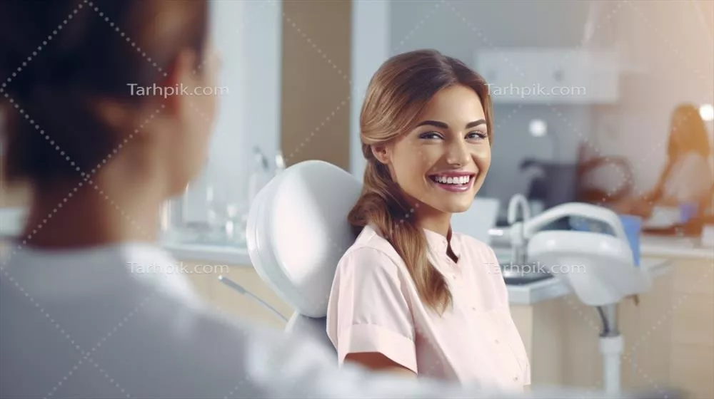 عکس دختری زیبا در حال بازدید از دندانپزشک و تجربه ای متفاوت