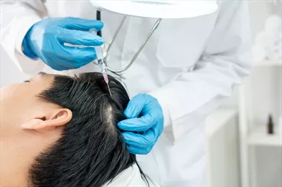 عکس متخصص تزریق مو و تونیک مو برای مردان آسیایی با مشکلات ریزش و نازک شدن مو