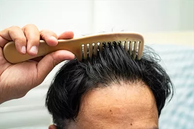 عکس مردی با سر طاس در جلوی سر، با ظاهری هوشمند و فعال در محیط کار