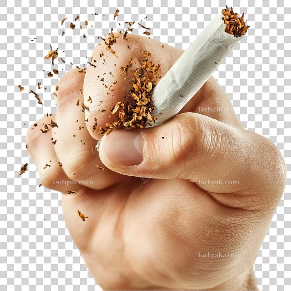 عکس دوربری لحظه ای از زندگی روزمره: فشار دادن سیگار در دستان