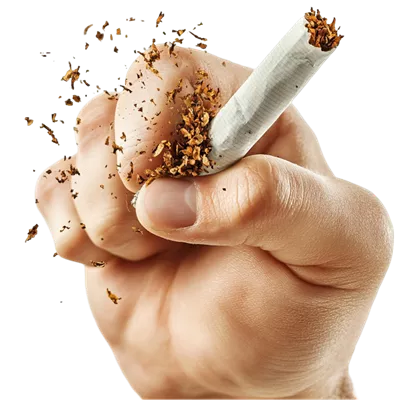 عکس دوربری لحظه ای از زندگی روزمره: فشار دادن سیگار در دستان