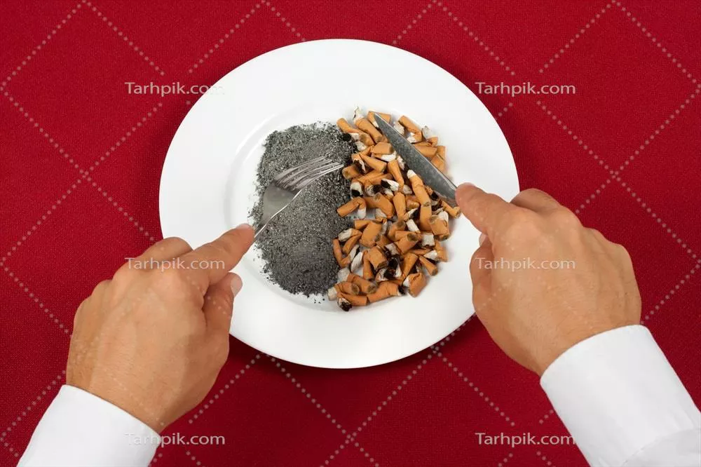 عکس تصویری از سیگارهای خوراکی که به طرز عجیبی بلعیده می شوند