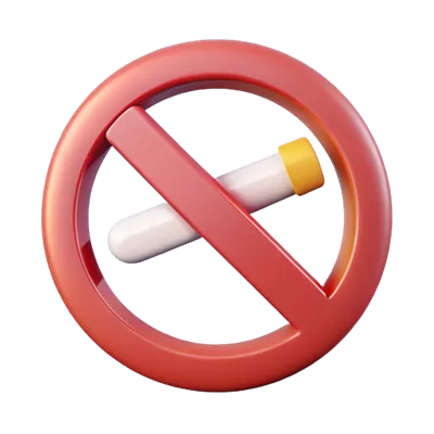 عکس دوربری آیکون بدون سیگار با طراحی مینیمالیستی و خطوط تمیز و متقارن