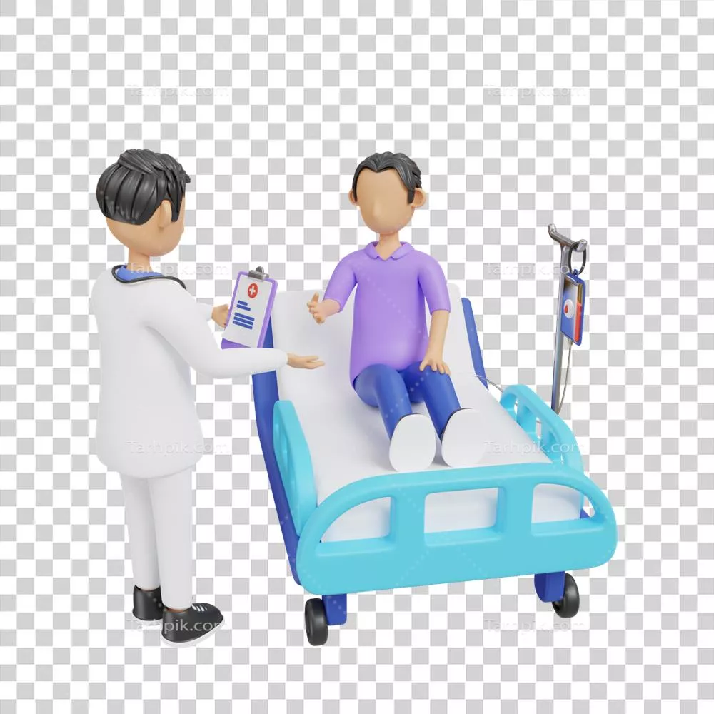 عکس دوربری تصاویری سه بعدی از تعاملات پزشک و بیمار در حوزه بهداشت و درمان