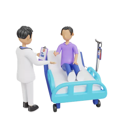 عکس دوربری تصاویری سه بعدی از تعاملات پزشک و بیمار در حوزه بهداشت و درمان