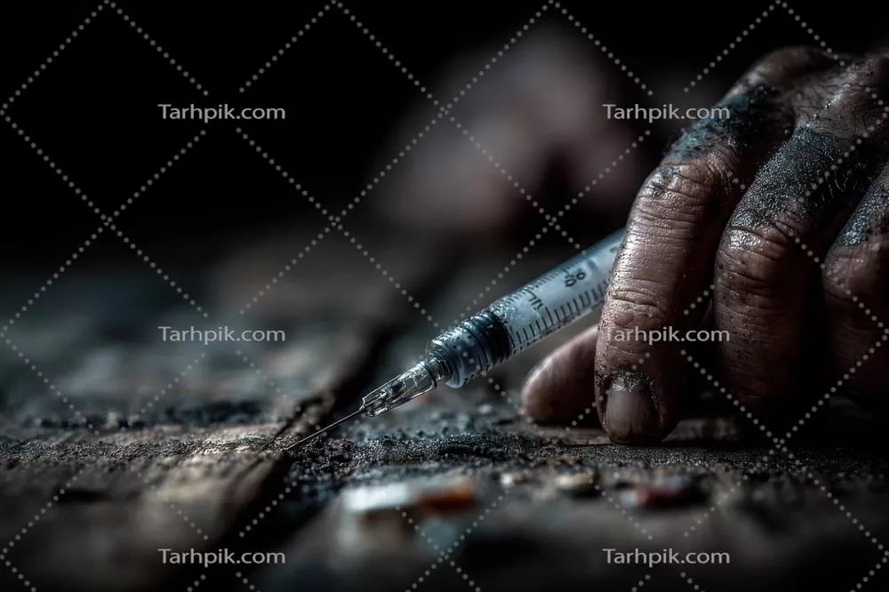 عکس دست یک فرد در حال نگه داشتن سرنگ و سوزن برای تزریق