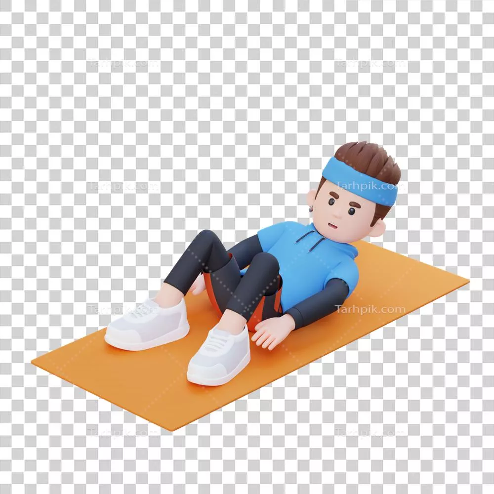 عکس دوربری شخصیت مردانه ورزشی و پویا در حال تمرین در خانه با حرکات چالش برانگیز