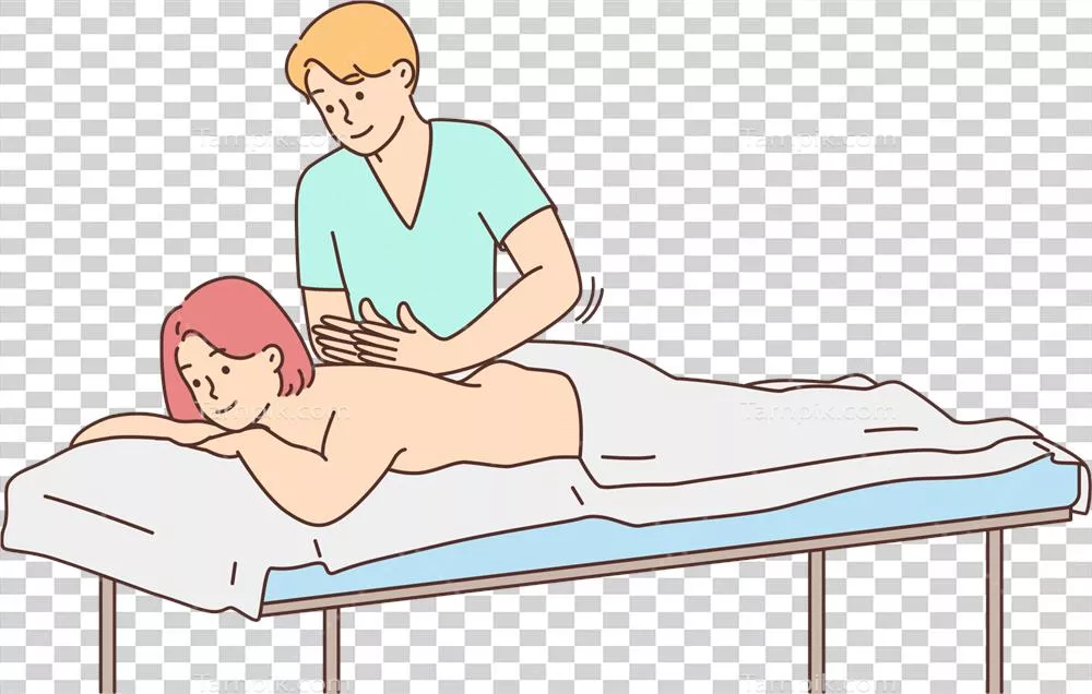 عکس دوربری تراپیست در حال انجام ماساژ برای یک مشتری زن با تکنیک های حرفه ای