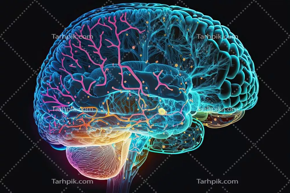 عکس تصویری از مغز انسان نما با شبکه عصبی و محاسبات کوانتومی