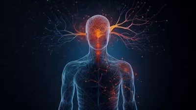 عکس تصویری از انرژی تفکر و شبکه عصبی مغز انسان در مواجهه با چالش ها