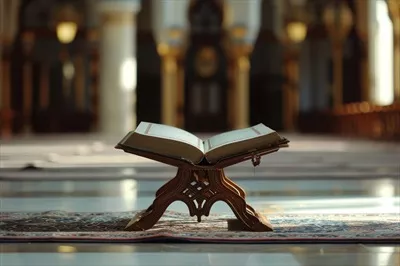 عکس کتاب مقدس قرآن: تجلیات هنر اسلامی در مساجد با استفاده از هوش مصنوعی