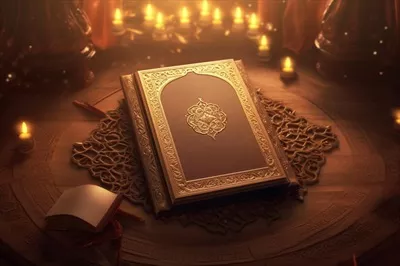 عکس قاب زیبا با نوشته قرآن: نمادی از هنر اسلامی و معنویت