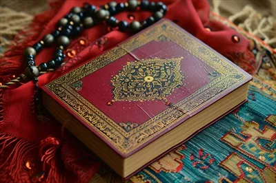 عکس کتاب قرآن ویژه سال نو اسلامی با تاریخ های مهم و توضیحات