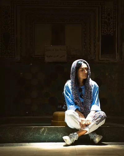 عکسی زیبا از گردشگران در حمام تاریخی سطان امیر احمد کاشان