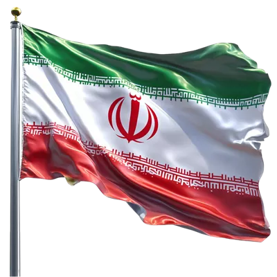 عکس دوربری پرچم ایران با افتخار در باد در حال اهتزاز است