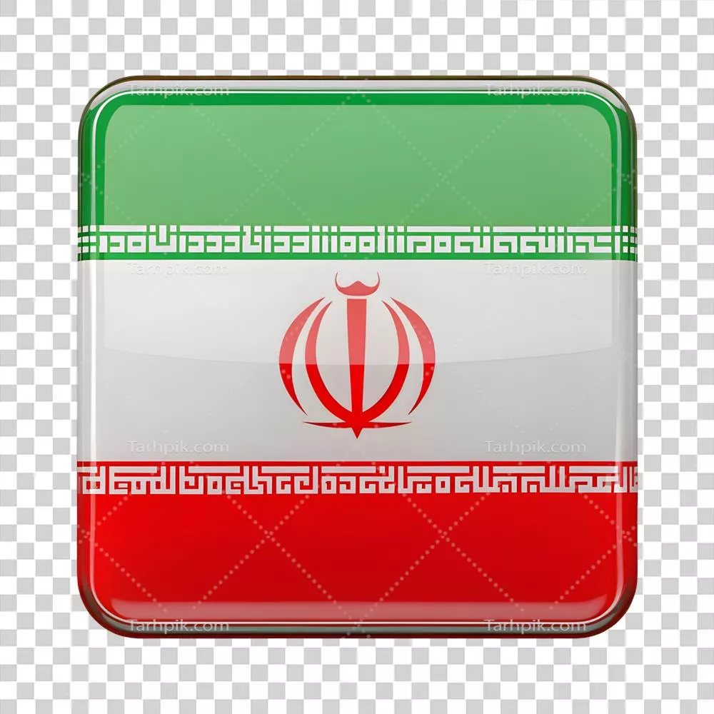 عکس دوربری نماد سه بعدی پرچم ایران مناسب برای پروژه های طراحی گرافیکی و ارائه ها