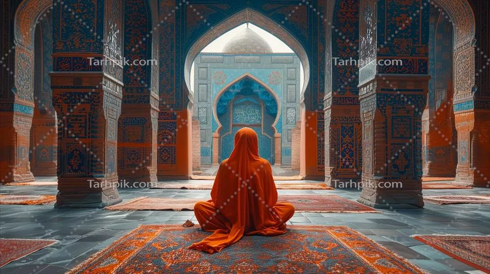 عکس زنی در حال انجام مراسم مذهبی خود در حین عبادت
