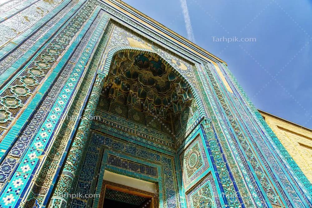 عکس مقبره شاخی زنده: آرامگاه پادشاهان در سمرقند با تزئینات اسلامی