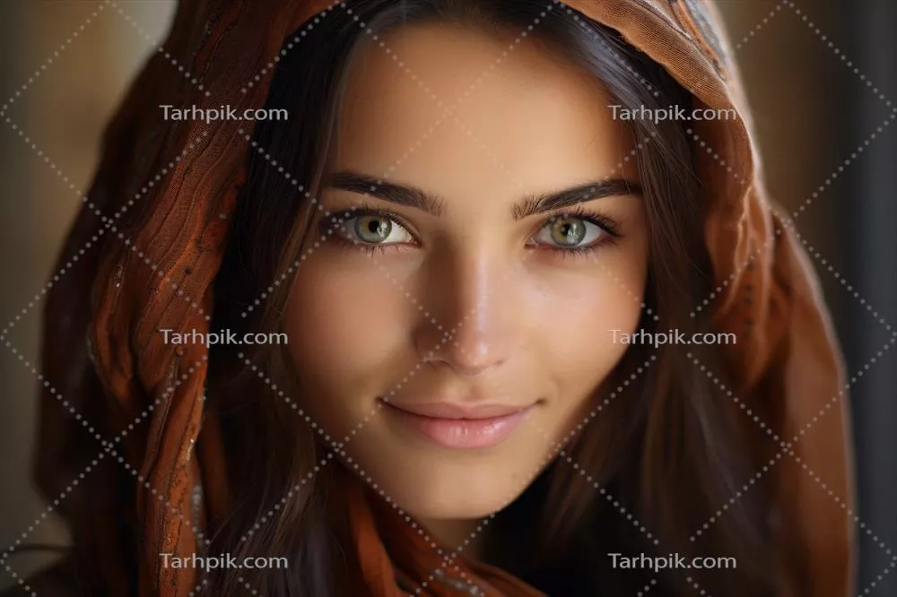 عکس دختری زیبا و خوشحال با لبخند دلنشین در مقابل دوربین