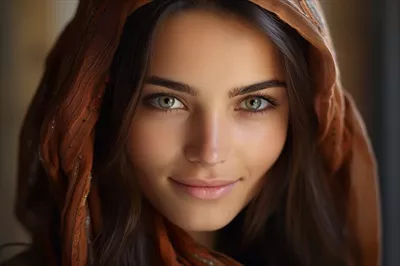 عکس دختری زیبا و خوشحال با لبخند دلنشین در مقابل دوربین